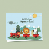 Personalised Gift Notecard - Train Animals