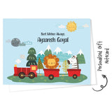 Personalised Gift Notecard - Train Animals