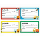 School Book Label - Transport