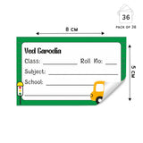 School Book Label - Transport