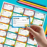 School Book Label - Transport