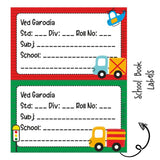School Book Label - Transport