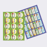 Sticker Sheet - Set of 2 A4 - Transport