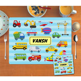 Mat Coaster Set - Transportation