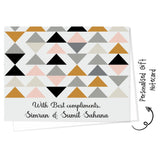 Personalised Gift Notecard - Triangle Pattern
