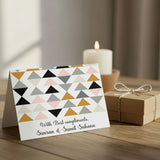 Personalised Gift Notecard - Triangle Pattern