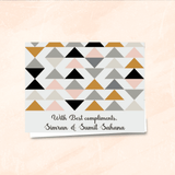Personalised Gift Notecard - Triangle Pattern