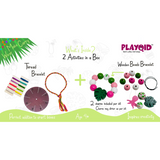 Tropical Charm Bracelets Making Kit for Kids with Wooden Beads