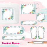 Tropical Theme Name Labels