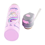 Youp Stainless Steel Pink Color Unicorn Kids Sipper Bottle Gypsy - 500 ml