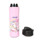 Youp Stainless Steel Pink Color Kids Insulated Unicorn Sipper Bottle Rolex - 500 ml