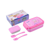 Youp Stainless Steel Pink Color Unicorn Theme Kids Lunch Box Crazy - 850 ml