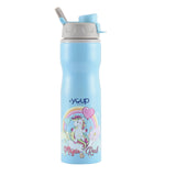Youp Stainless Steel Blue Color Unicorn Kids Water Bottle - 750 ml