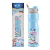 Youp Stainless Steel Blue Color Unicorn Kids Water Bottle - 750 ml