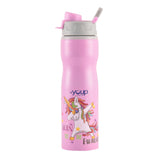 Youp Stainless Steel Pink Color Unicorn Kids Water Bottle - 750 ml