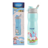 Youp Stainless Steel Green Color Unicorn Kids Water Bottle - 750 ml