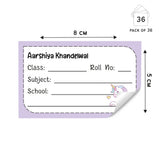School Book Label - Unicorn Fun