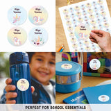 Round waterproof name labels - Unicorn Magic