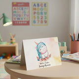 Personalised Gift Notecard - Unicorn