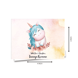 Personalised Gift Notecard - Unicorn
