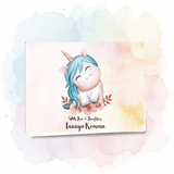 Personalised Gift Notecard - Unicorn