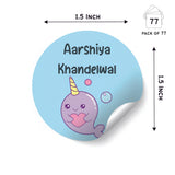 Round water proof label - Unicorn fun