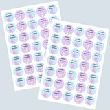 Round water proof label - Unicorn fun