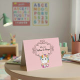 Personalised Gift Notecard - Unicorn Pattern