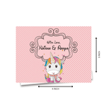 Personalised Gift Notecard - Unicorn Pattern