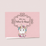 Personalised Gift Notecard - Unicorn Pattern