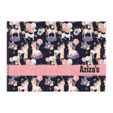 Personalized Sketchbook - Unicorn Pattern