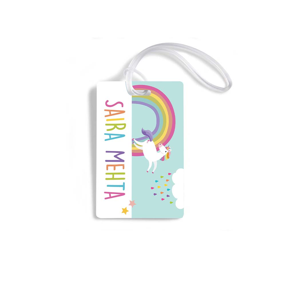 Rainbow luggage tag clearance