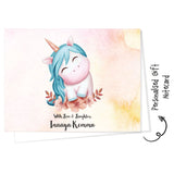Personalised Gift Notecard - Unicorn