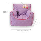 Unicorn Lavendar Quilted Bean Chair Cover (Large)