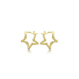 Small Rope Star Hoop Earring