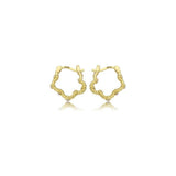 Small Rope Flower Hoop Earring