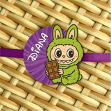 Double layered Rakhi - Labubu Green