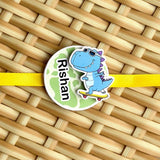 Double layered Rakhi - Dino on skates