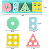 Montessori Toys for Toddlers, Wooden Sorting & Stacking Toys Kids Preschool