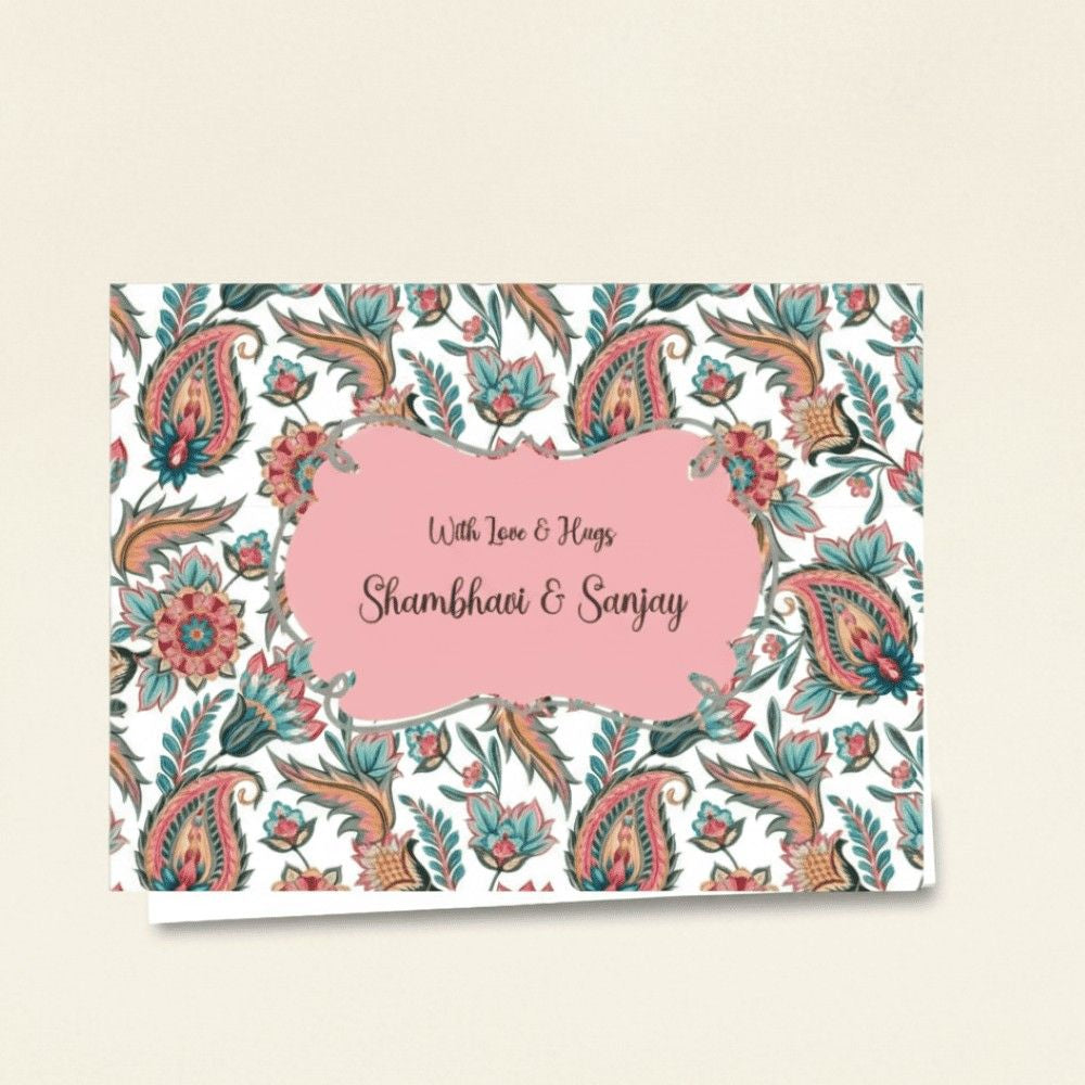 Personalised Gift Notecard - Vintage Floral