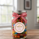 Round Thank You Label - Vintage