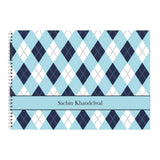 Personalized Sketchbook - Vintage Checks
