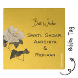 Golden Gift Tag - Vintage Flower