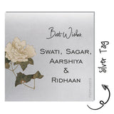 Silver Gift Tag - Vintage Flower