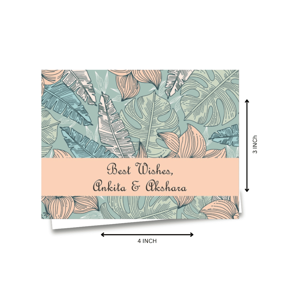 Personalised Gift Notecard - Vintage Leaves