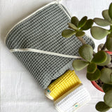 Organic Waffle Hooded Towel Set - Grey