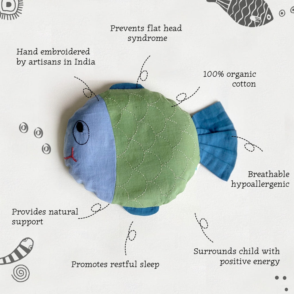 Organic Fish Mustard Seed Pillow