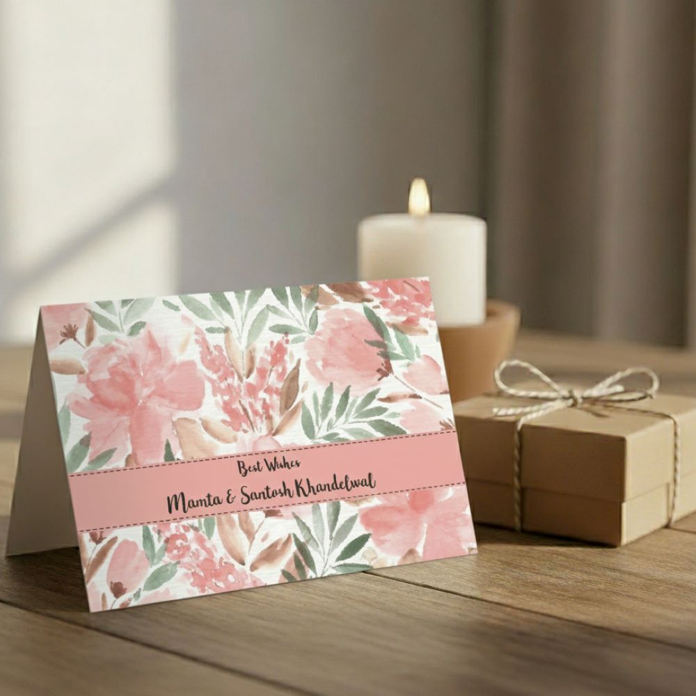 Personalised Gift Notecard - Watercolor Floral