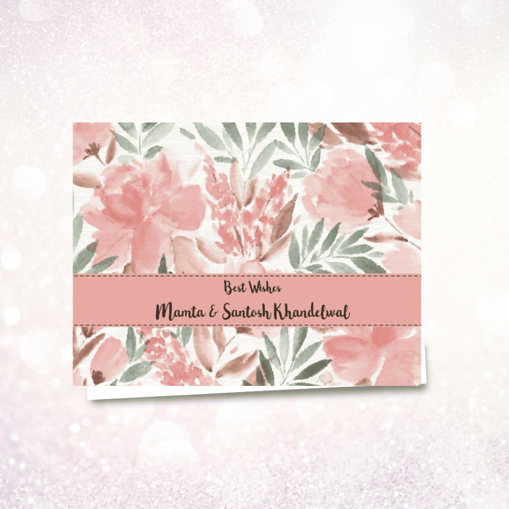 Personalised Gift Notecard - Watercolor Floral