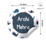 Round water proof label - Whale